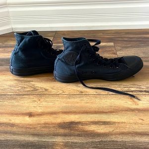 Black high top Converse women size 8.5